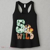 Im Wild And 5 Birthday Safari Jungle Zoo 5th Bday Fifth Gift Women's Tank Top thumb 3