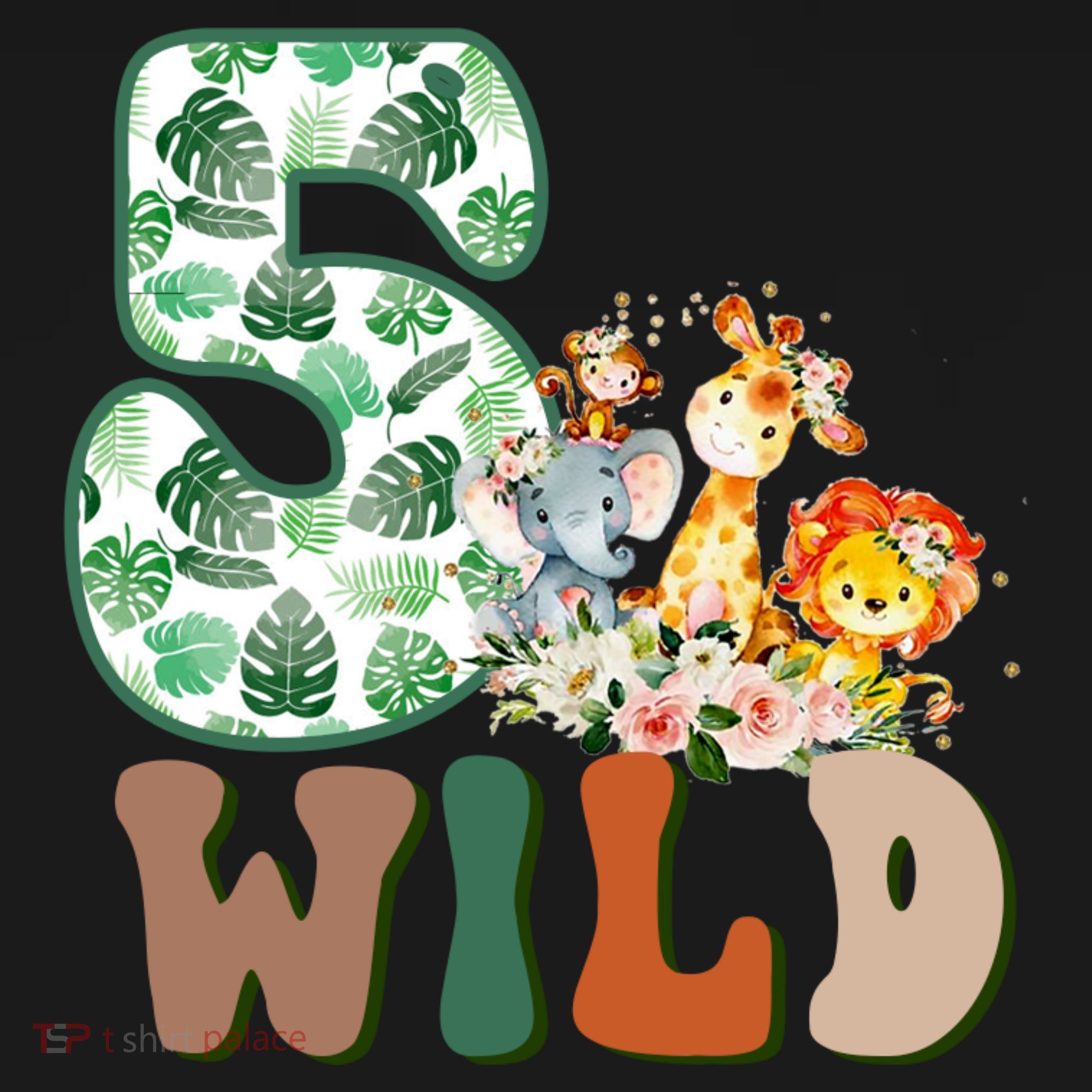Im Wild And 5 Birthday Safari Jungle Zoo 5th Bday Fifth Gift Baby Bodysuit