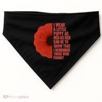 I Wear a Little Poppy USA-Made Doggie Bandana thumb 0