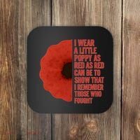 I Wear a Little Poppy Coaster thumb 0
