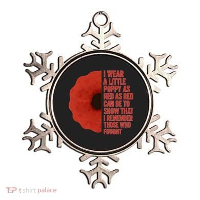 I Wear a Little Poppy Ornament