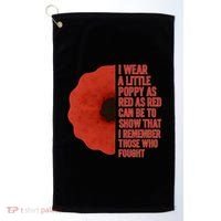 I Wear a Little Poppy Golf Towel thumb 0