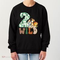 Im Wild And 2 Birthday Safari Jungle Zoo 2nd Bday Fifth Gift Women's Sweatshirt thumb 0