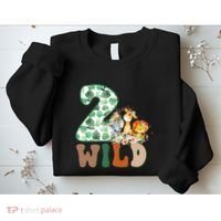 Im Wild And 2 Birthday Safari Jungle Zoo 2nd Bday Fifth Gift Sweatshirt thumb 2