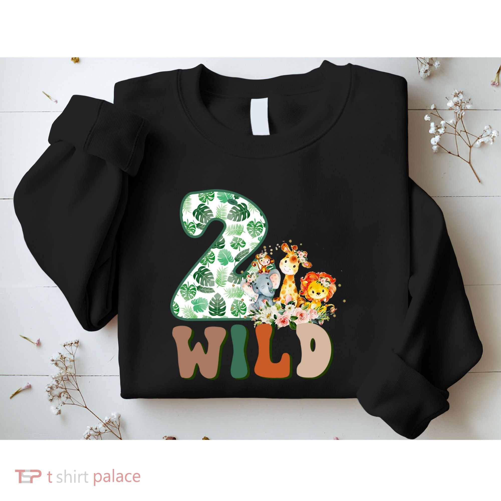 Im Wild And 2 Birthday Safari Jungle Zoo 2nd Bday Fifth Gift Sweatshirt