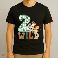 Im Wild And 2 Birthday Safari Jungle Zoo 2nd Bday Fifth Gift T-Shirt thumb 3