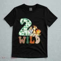 Im Wild And 2 Birthday Safari Jungle Zoo 2nd Bday Fifth Gift T-Shirt thumb 5