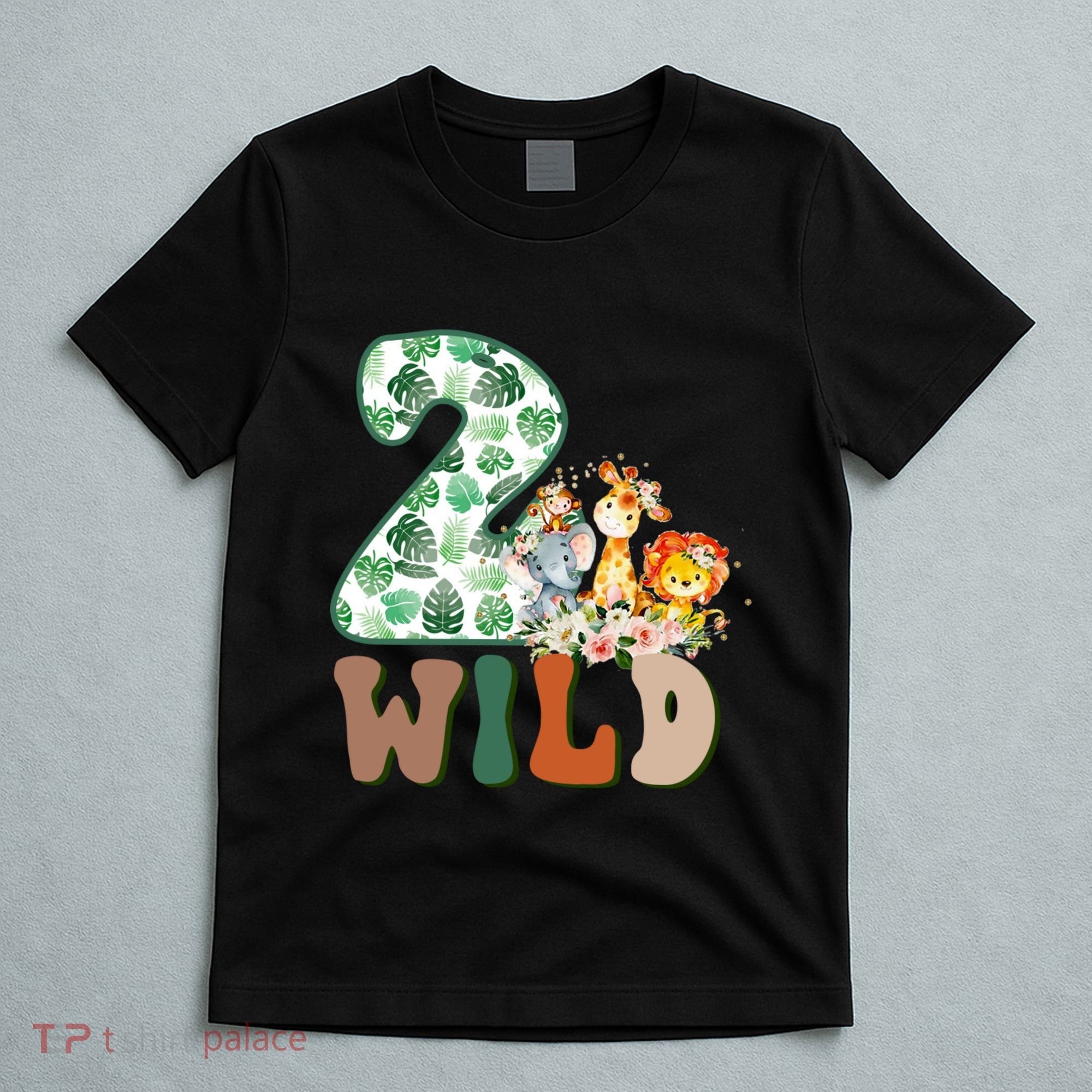 Im Wild And 2 Birthday Safari Jungle Zoo 2nd Bday Fifth Gift T-Shirt
