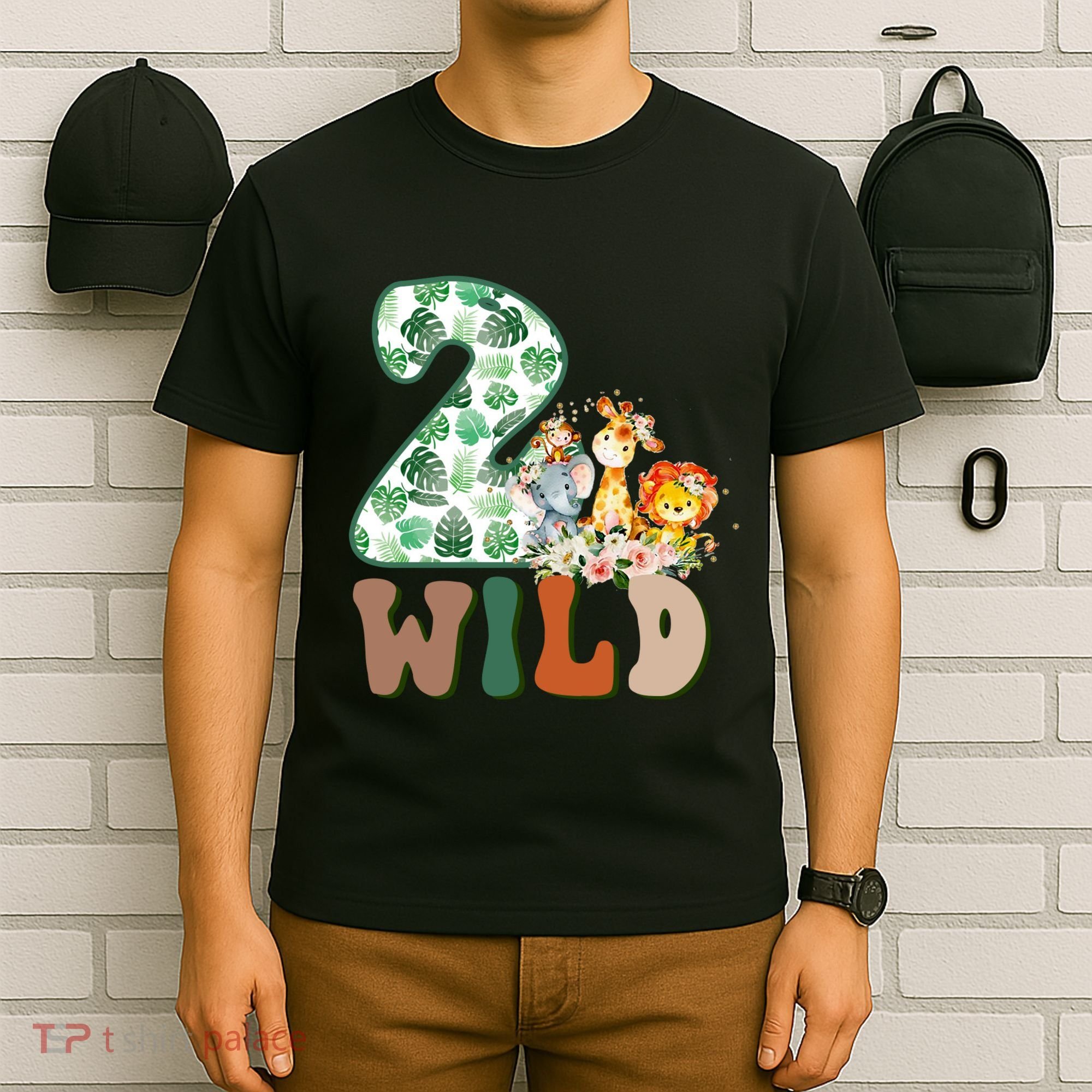 Im Wild And 2 Birthday Safari Jungle Zoo 2nd Bday Fifth Gift T-Shirt