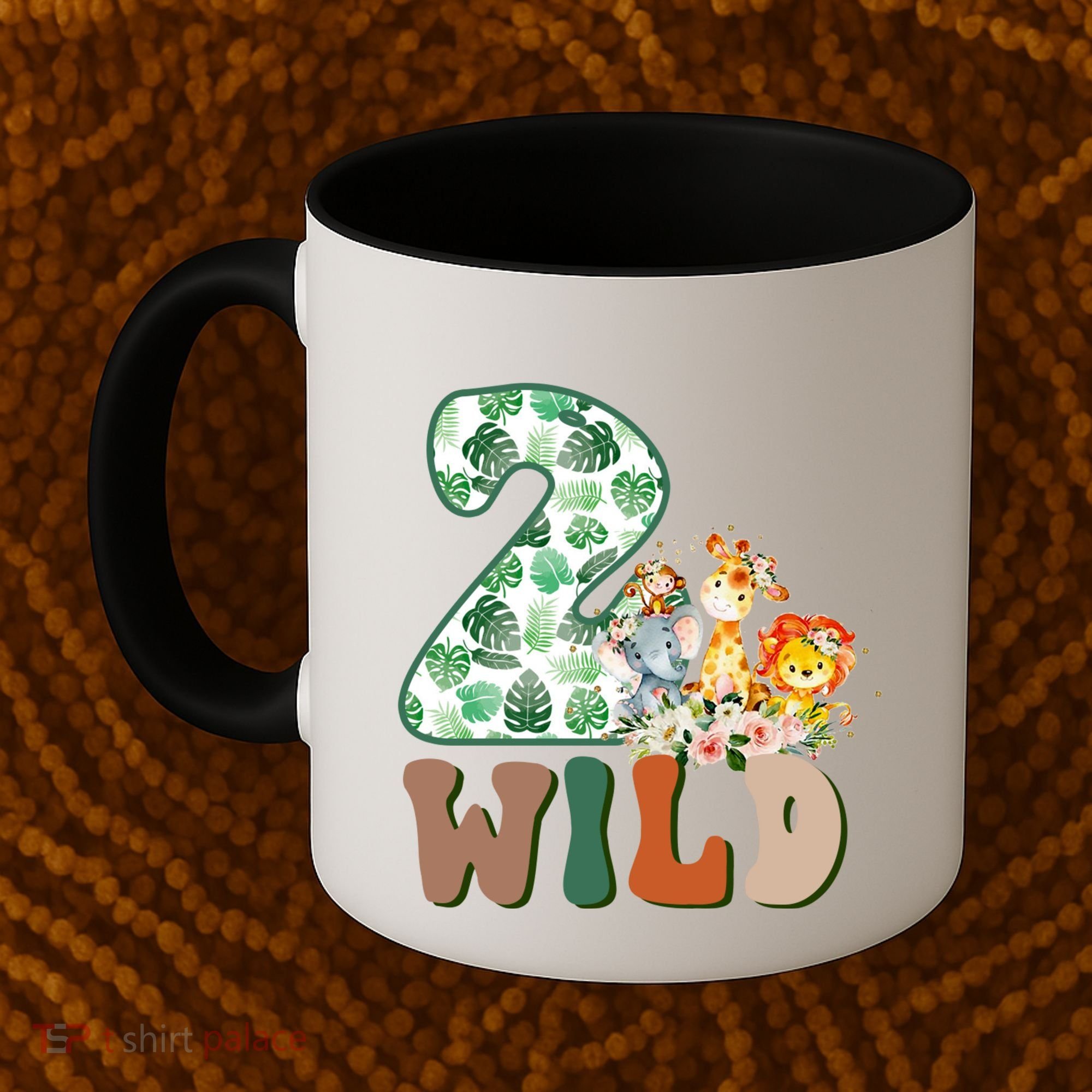Im Wild And 2 Birthday Safari Jungle Zoo 2nd Bday Fifth Gift Coffee Mug
