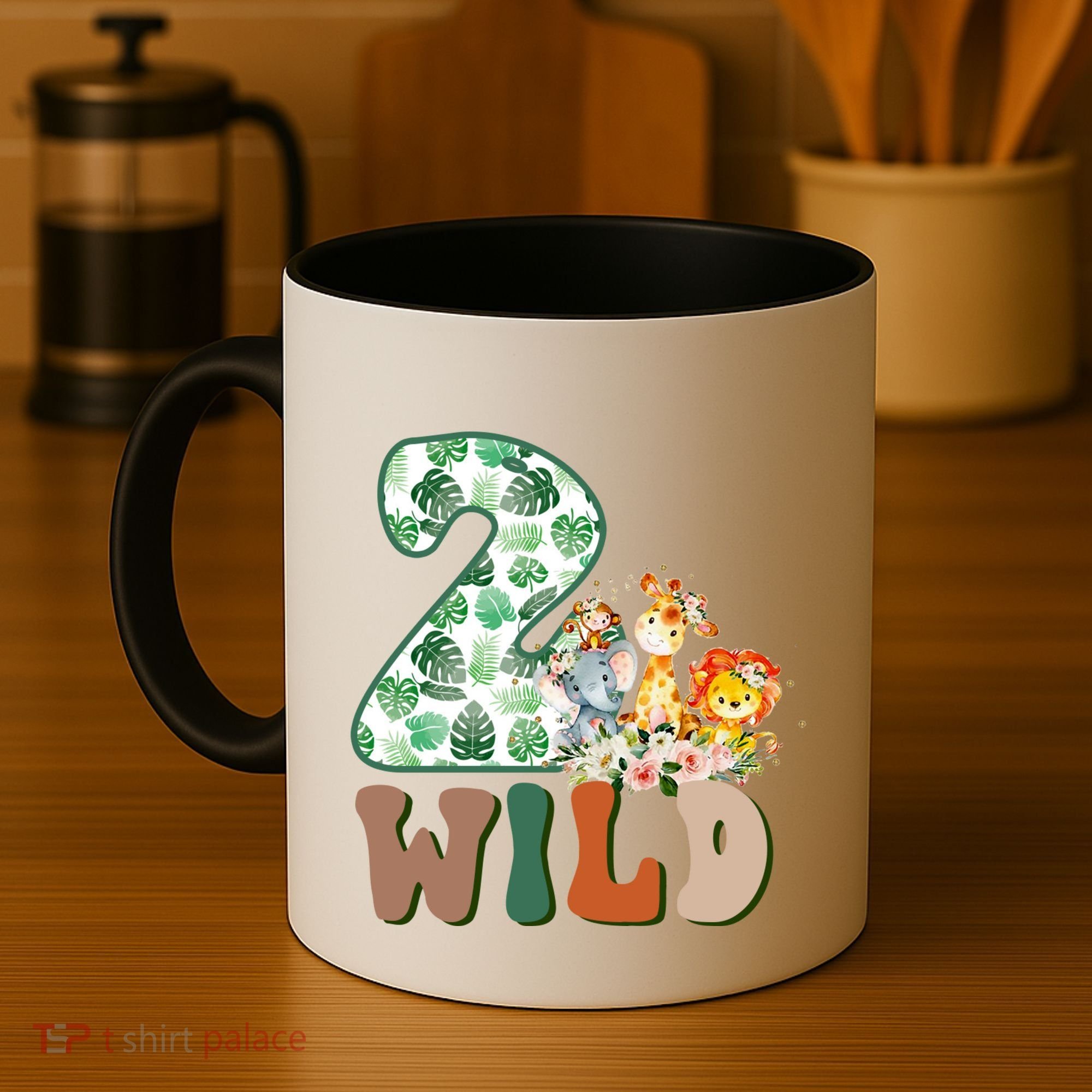 Im Wild And 2 Birthday Safari Jungle Zoo 2nd Bday Fifth Gift Coffee Mug