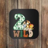 Im Wild And 2 Birthday Safari Jungle Zoo 2nd Bday Fifth Gift Coaster thumb 0