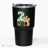 Im Wild And 2 Birthday Safari Jungle Zoo 2nd Bday Fifth Gift Tumbler thumb 0