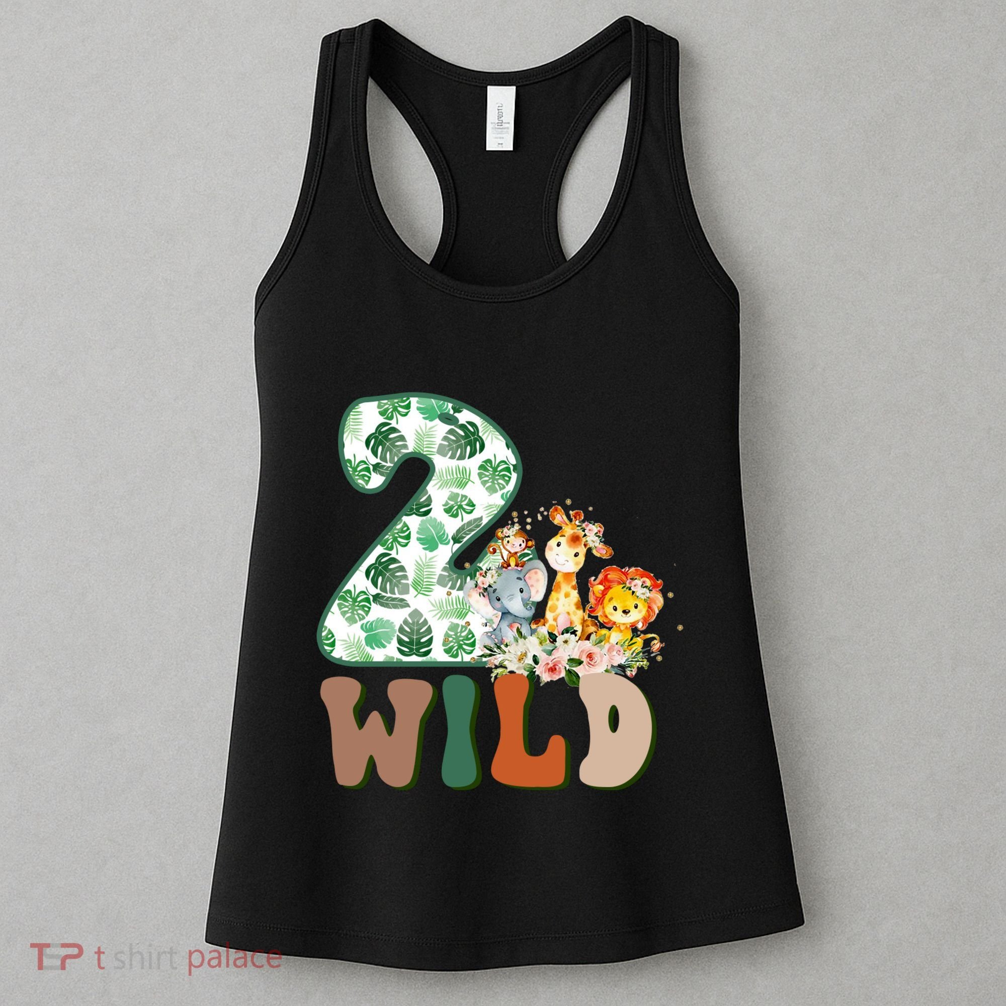Im Wild And 2 Birthday Safari Jungle Zoo 2nd Bday Fifth Gift Women's Tank Top
