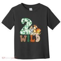 Im Wild And 2 Birthday Safari Jungle Zoo 2nd Bday Fifth Gift Toddler T-Shirt thumb 0