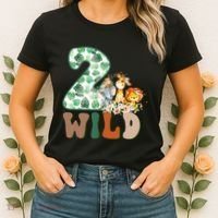 Im Wild And 2 Birthday Safari Jungle Zoo 2nd Bday Fifth Gift Women's T-Shirt thumb 2