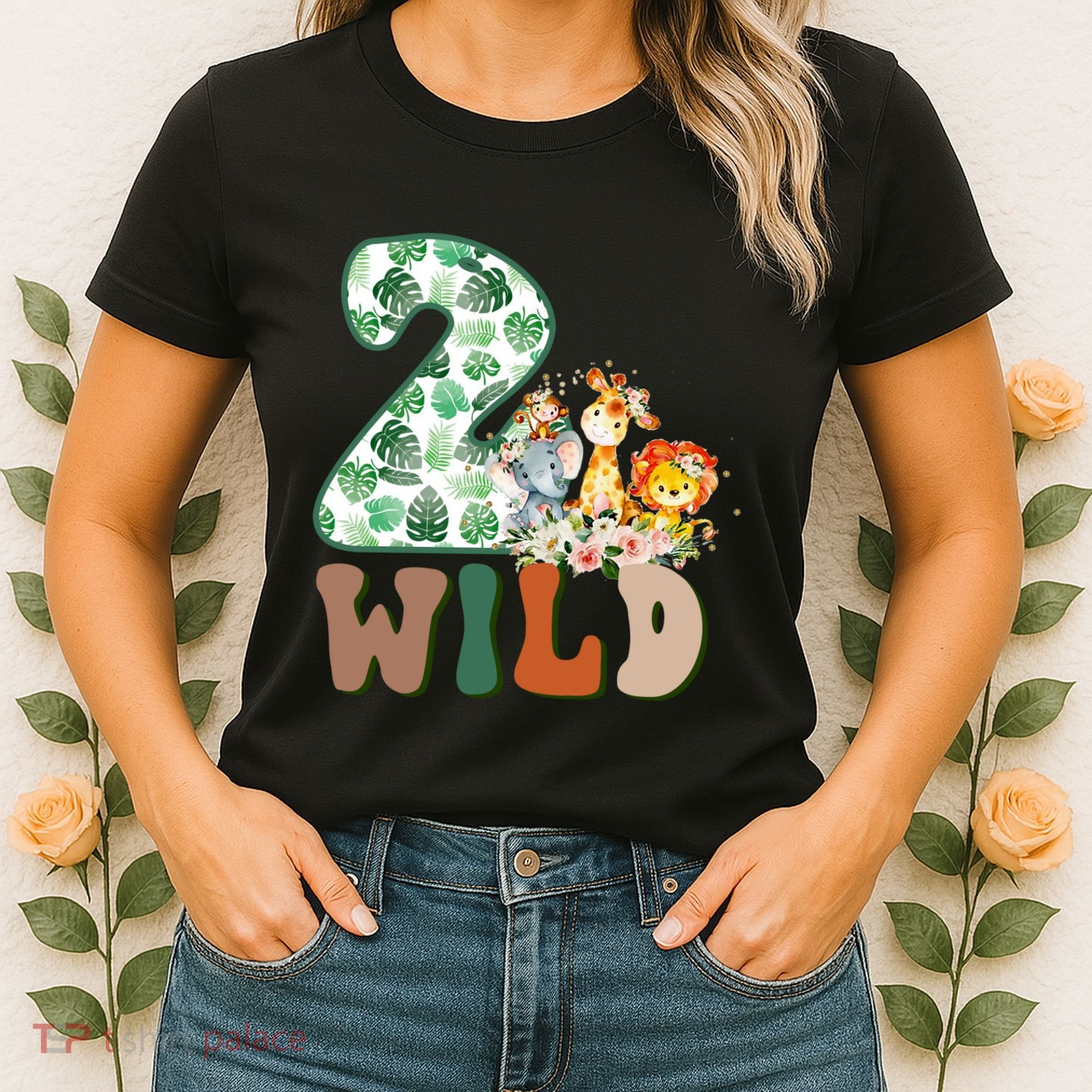 Im Wild And 2 Birthday Safari Jungle Zoo 2nd Bday Fifth Gift Women's T-Shirt