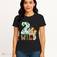 Im Wild And 2 Birthday Safari Jungle Zoo 2nd Bday Fifth Gift Women's T-Shirt thumb 4