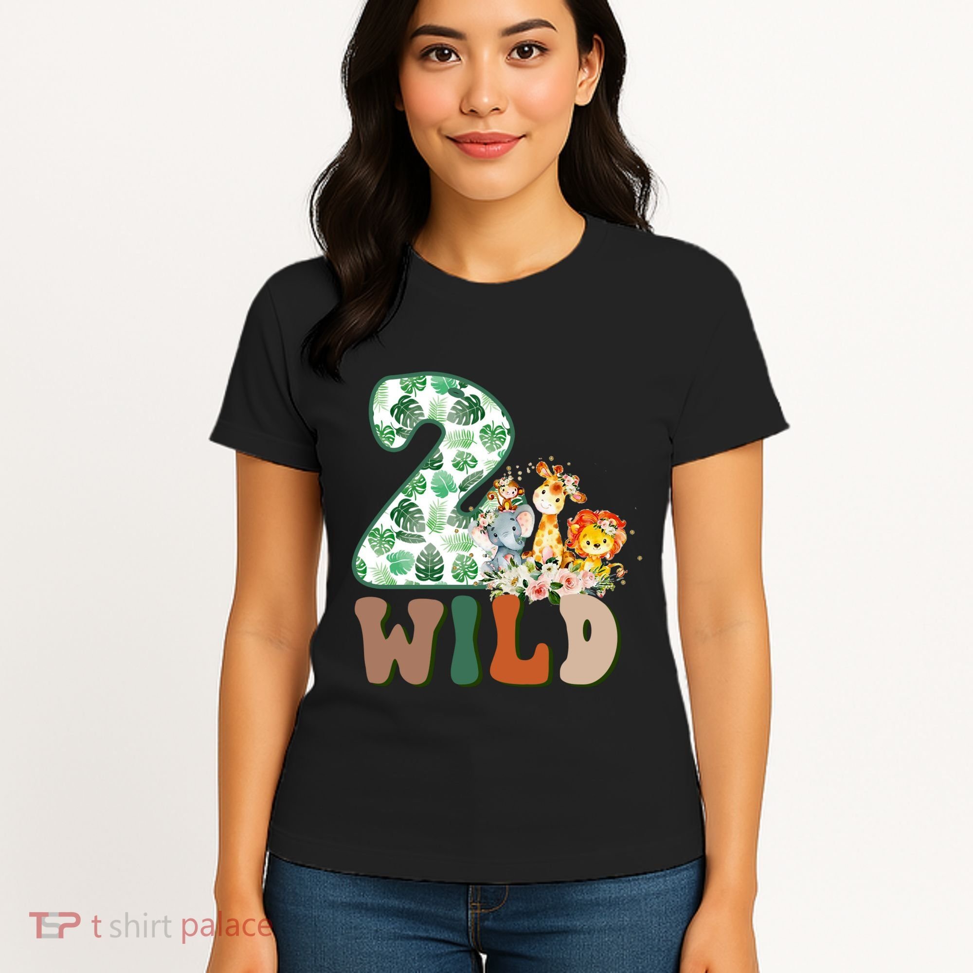 Im Wild And 2 Birthday Safari Jungle Zoo 2nd Bday Fifth Gift Women's T-Shirt
