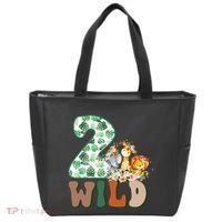 Im Wild And 2 Birthday Safari Jungle Zoo 2nd Bday Fifth Gift Tote Bag thumb 0