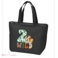 Im Wild And 2 Birthday Safari Jungle Zoo 2nd Bday Fifth Gift Tote Bag thumb 3