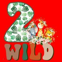 Im Wild And 2 Birthday Safari Jungle Zoo 2nd Bday Fifth Gift Santa Hat thumb 1