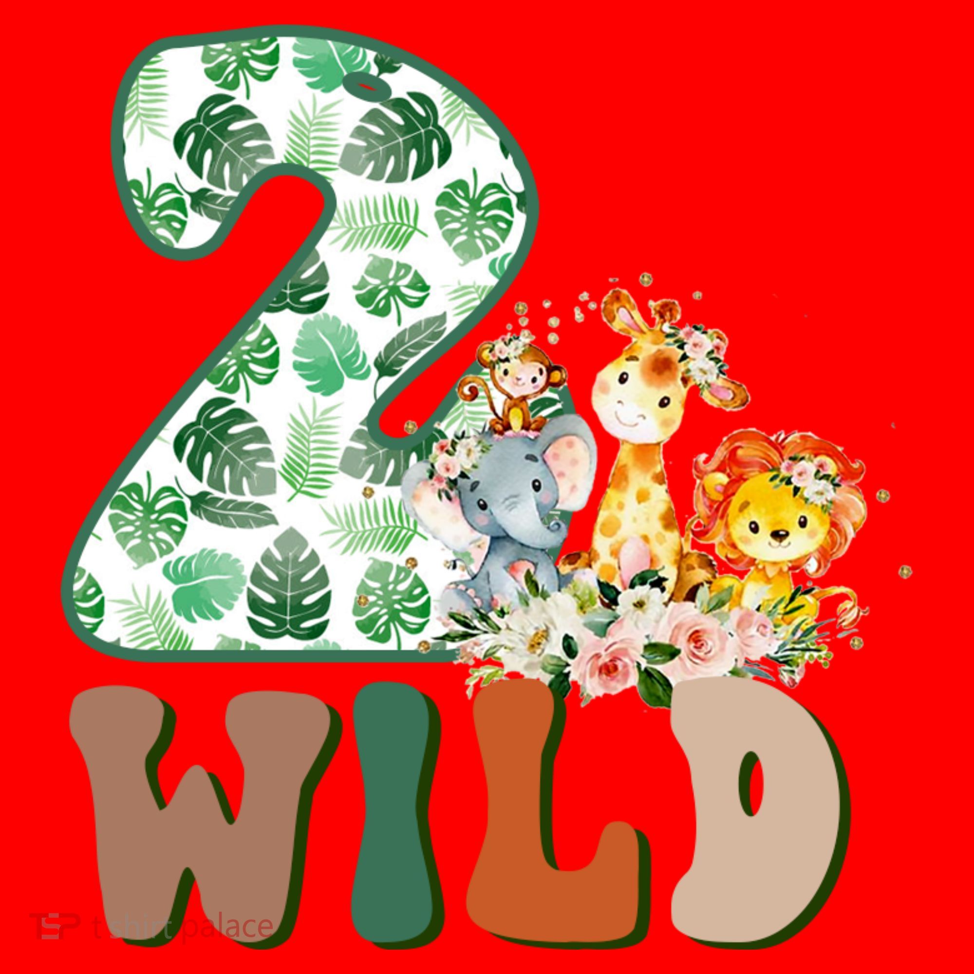 Im Wild And 2 Birthday Safari Jungle Zoo 2nd Bday Fifth Gift Santa Hat