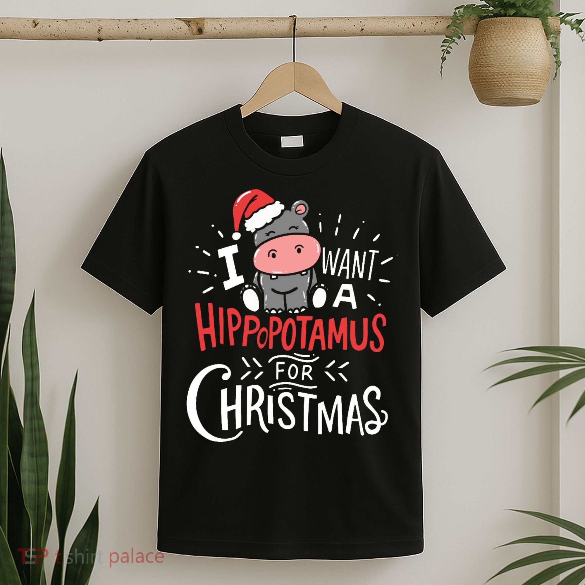I Want A Hippopotamus For Christmas Funny Cute T-Shirt