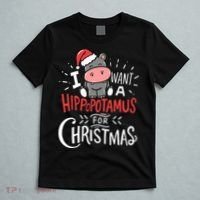 I Want A Hippopotamus For Christmas Funny Cute T-Shirt thumb 5