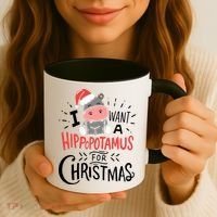 I Want A Hippopotamus For Christmas Funny Cute Coffee Mug thumb 3