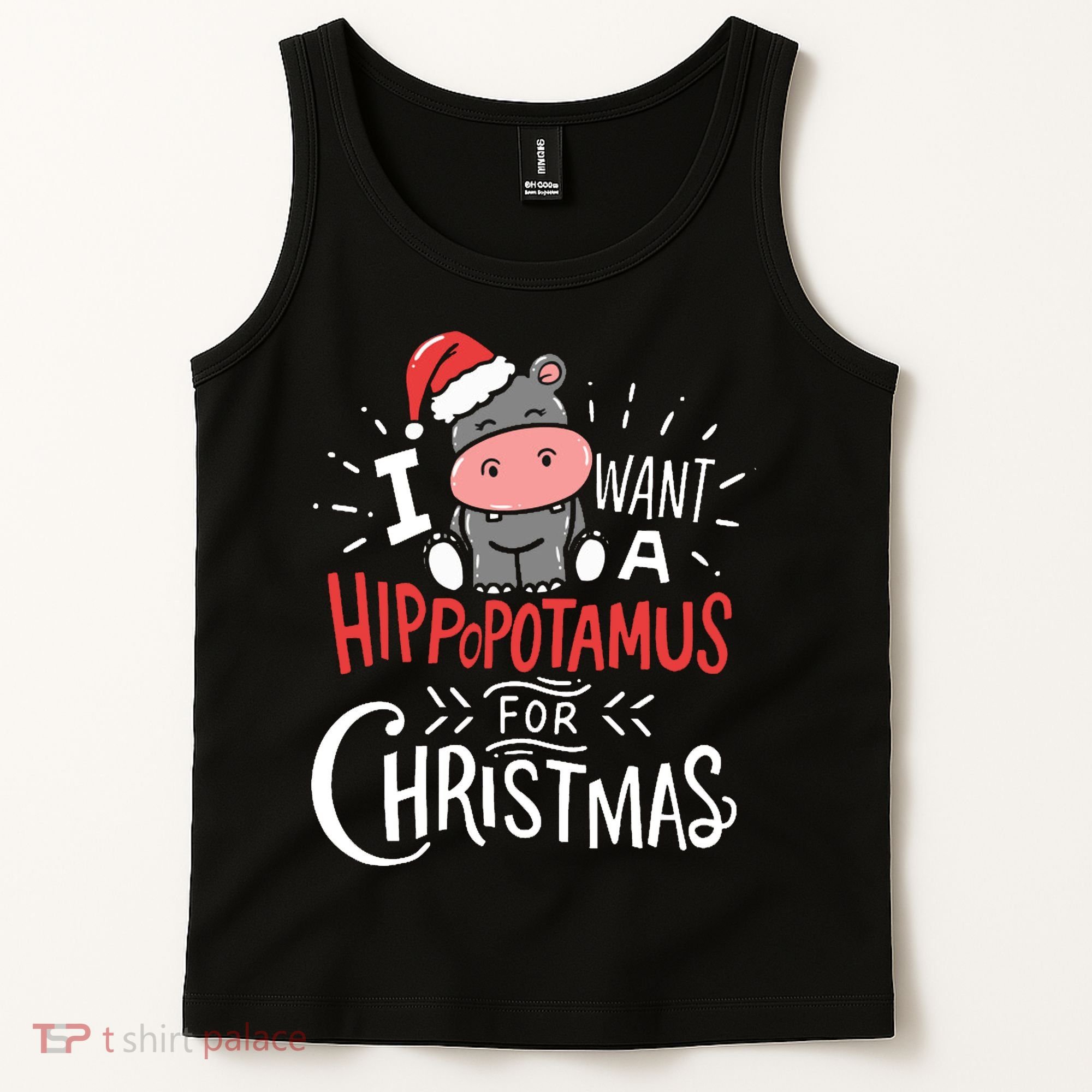 I Want A Hippopotamus For Christmas Funny Cute Tank Top