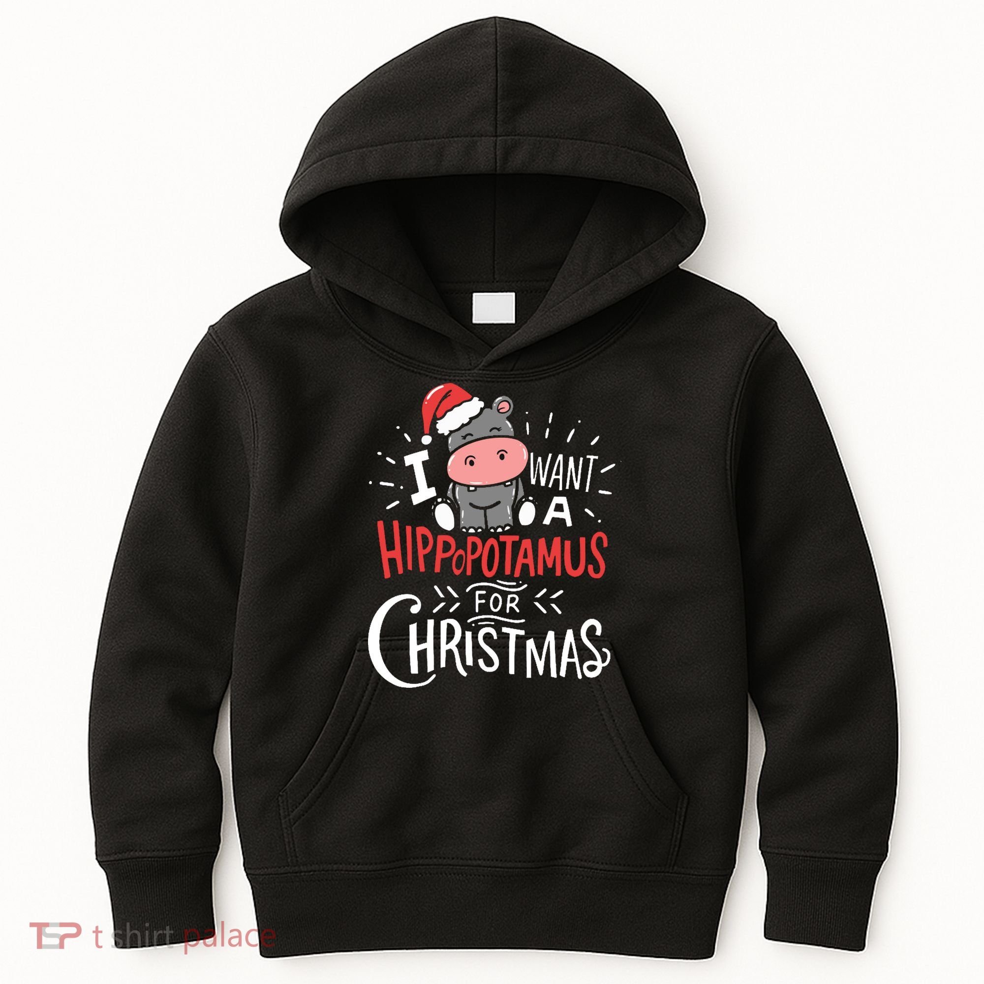 I Want A Hippopotamus For Christmas Funny Cute Kids Hoodie