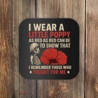 I Wear a Little Poppy Coaster thumb 0