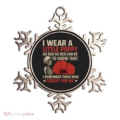 I Wear a Little Poppy Ornament