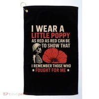 I Wear a Little Poppy Golf Towel thumb 0