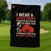 I Wear a Little Poppy Golf Towel thumb 1