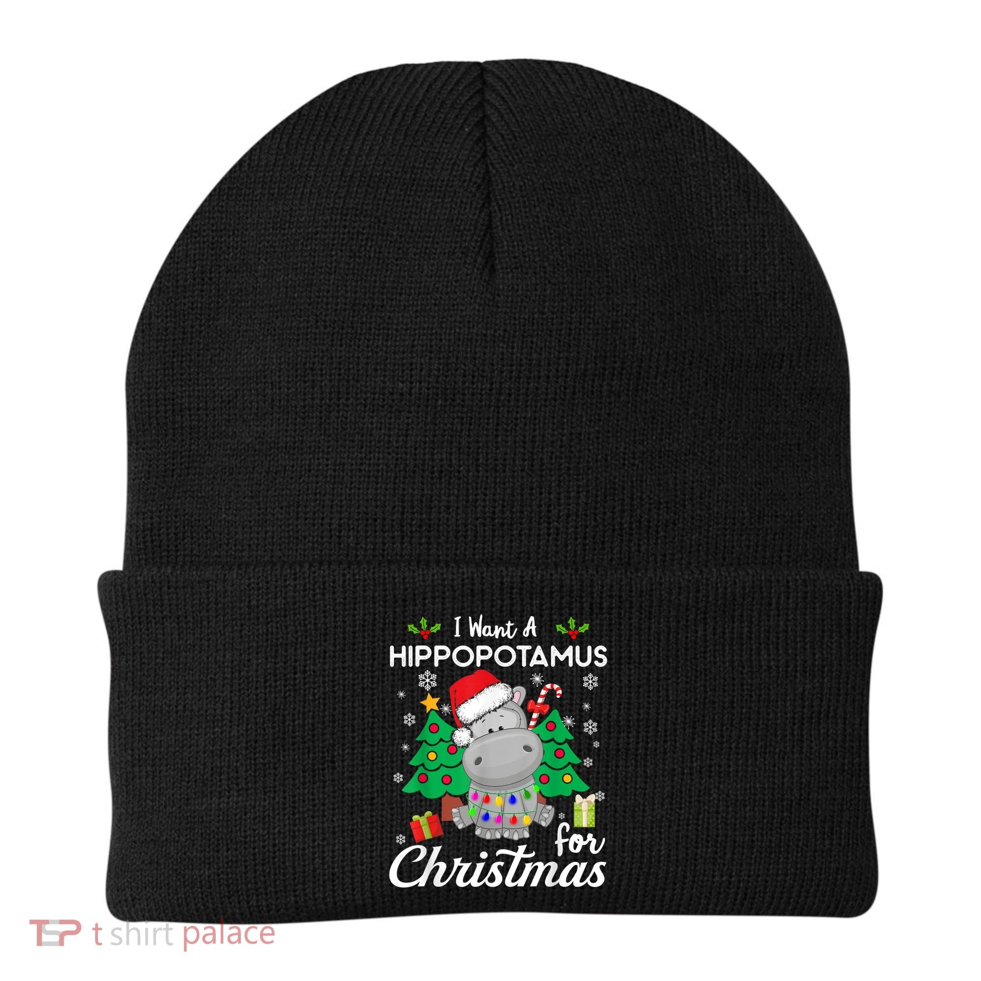 I Want A Hippopotamus For Christmas Xmas Costume Gift Beanie
