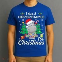 I Want A Hippopotamus For Christmas Xmas Costume Gift T-Shirt thumb 3