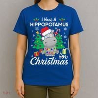 I Want A Hippopotamus For Christmas Xmas Costume Gift T-Shirt thumb 4