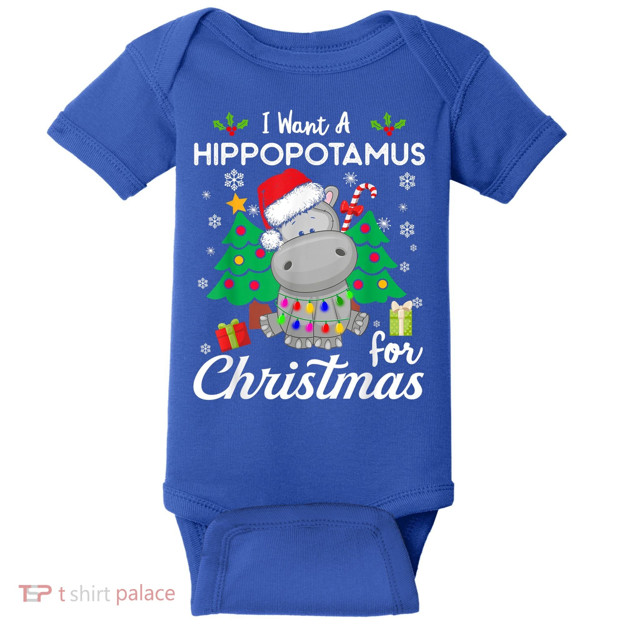 I Want A Hippopotamus For Christmas Xmas Costume Gift Baby Bodysuit