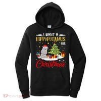 I Want A Hippopotamus For Christmas Xmas Hippo Christmas Gift Women's Hoodie thumb 0