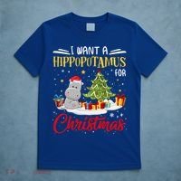 I Want A Hippopotamus For Christmas Xmas Hippo Christmas Gift T-Shirt thumb 5