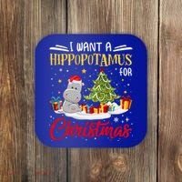 I Want A Hippopotamus For Christmas Xmas Hippo Christmas Gift Coaster thumb 0