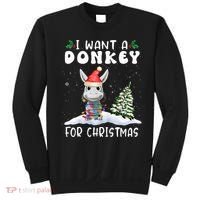 I Want A Donkey For Christmas Santa Hat  Sweatshirt thumb 0