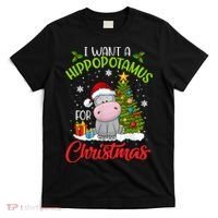 I Want A Hippopotamus For Christmas Xmas Hippo T-Shirt thumb 0