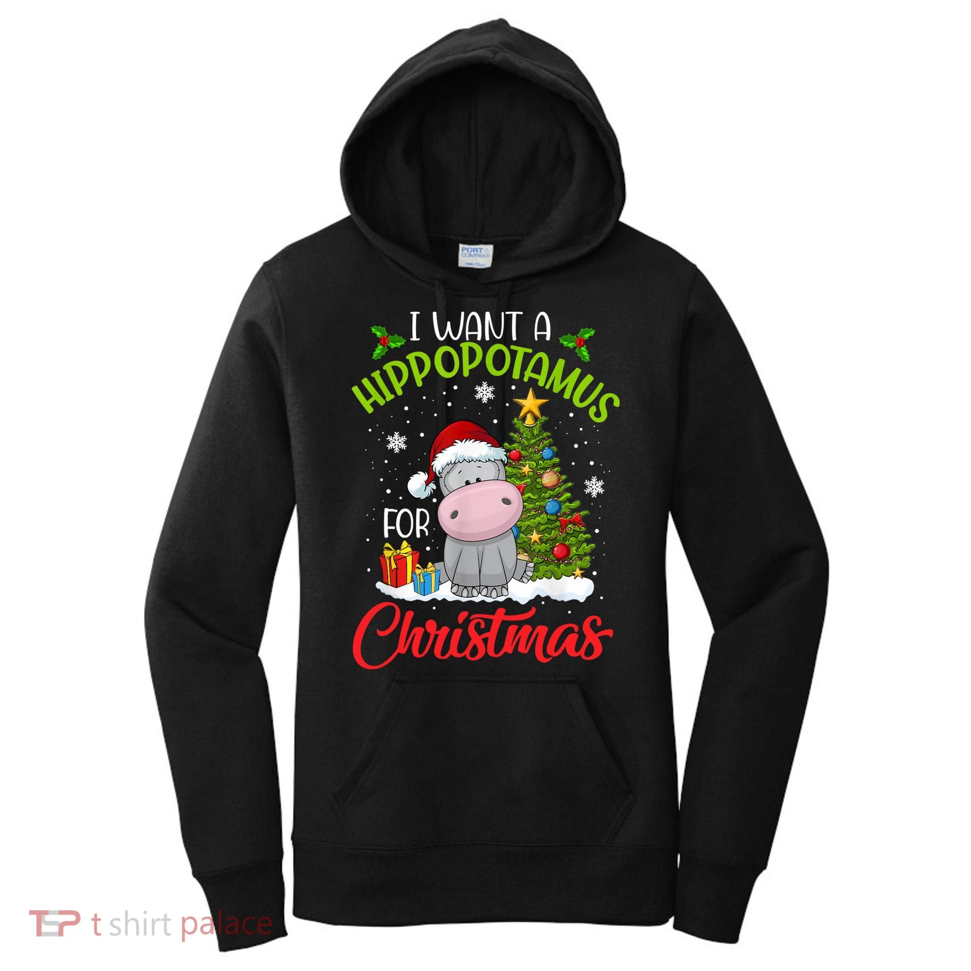 I Want A Hippopotamus For Christmas Xmas Hippo Women's Hoodie