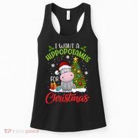 I Want A Hippopotamus For Christmas Xmas Hippo Women's Tank Top thumb 0