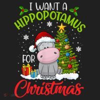 I Want A Hippopotamus For Christmas Xmas Hippo Hat thumb 2