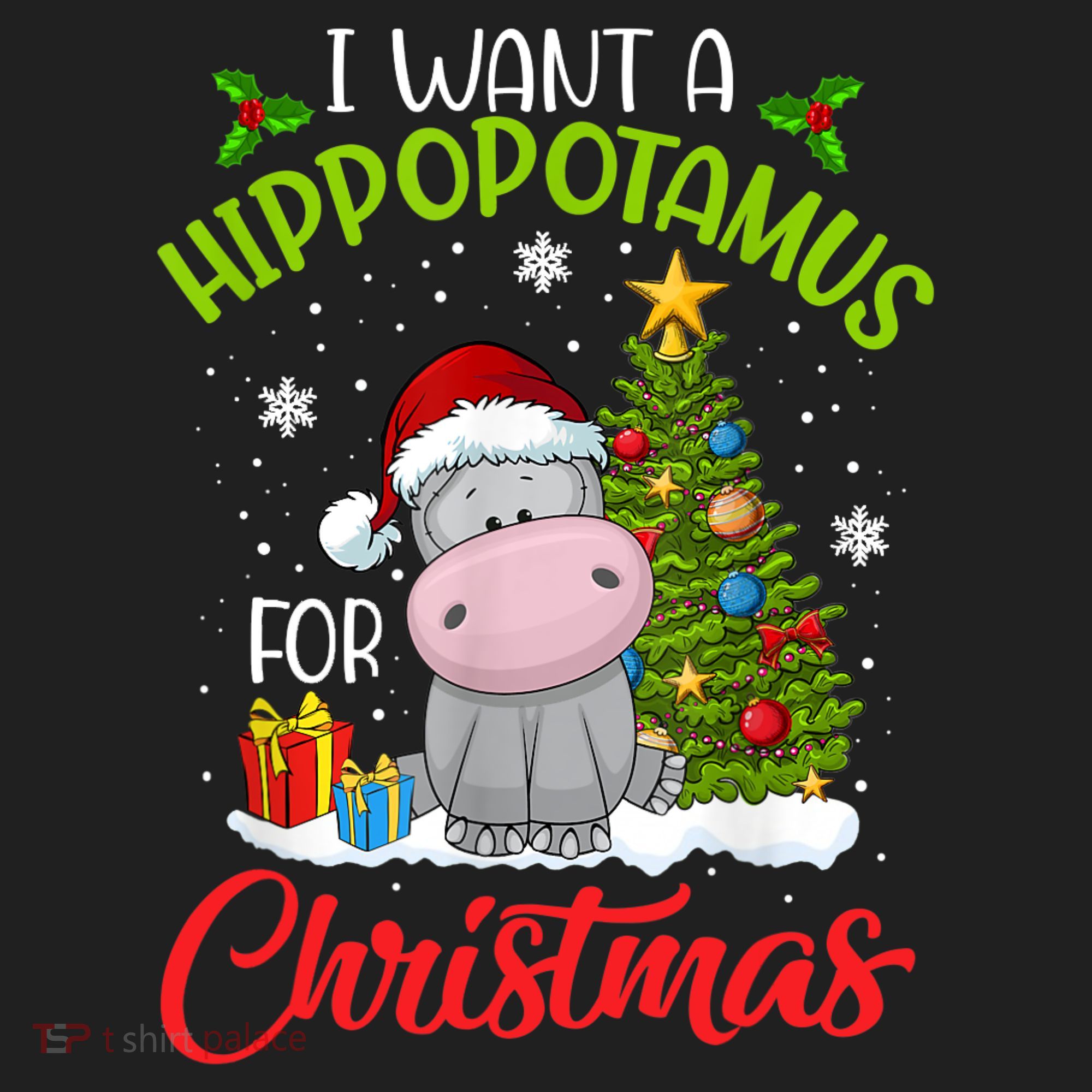 I Want A Hippopotamus For Christmas Xmas Hippo Hat