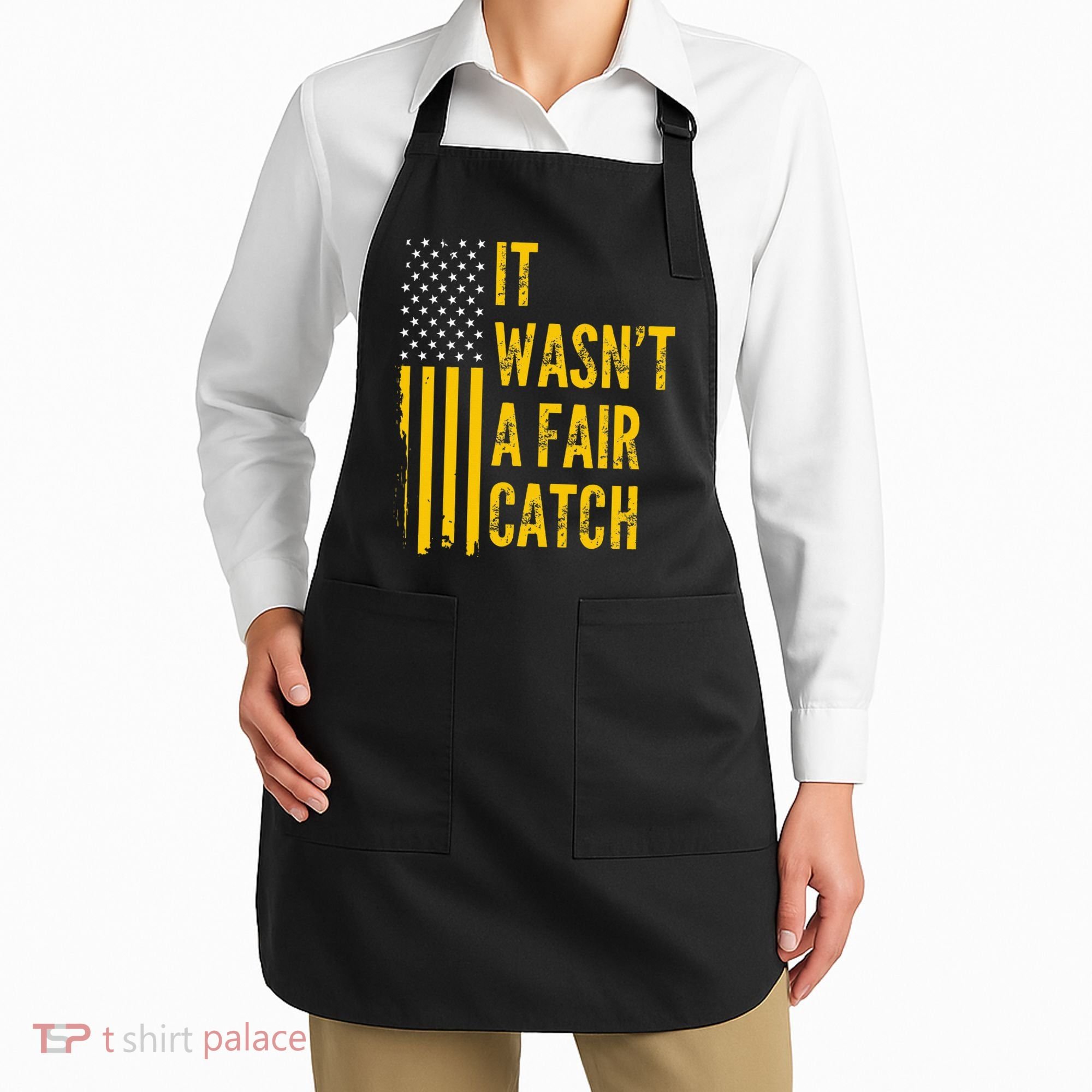 It Wasn't A Fair Catch Funny Football Catch Saying  Apron